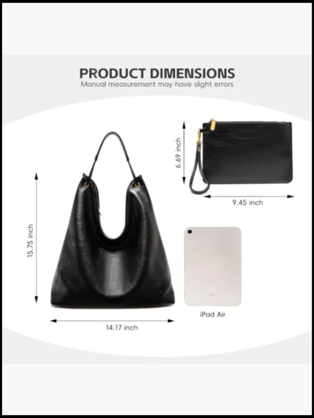 Oversized Slouchy Hobo Bag Large 15.7 Leather Crossbody Tote Shoulder Bag with